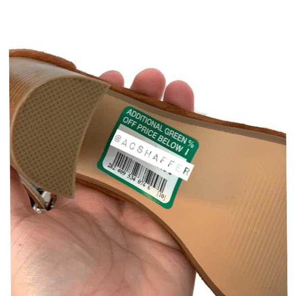 Steve Madden Cognac Sued Block Heel 👡🔥 - Picture 5 of 6